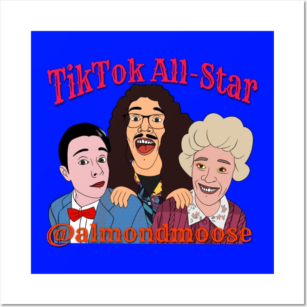 "Tiktok All-Star almondmoose" red Wall Art by FrogJam on toast